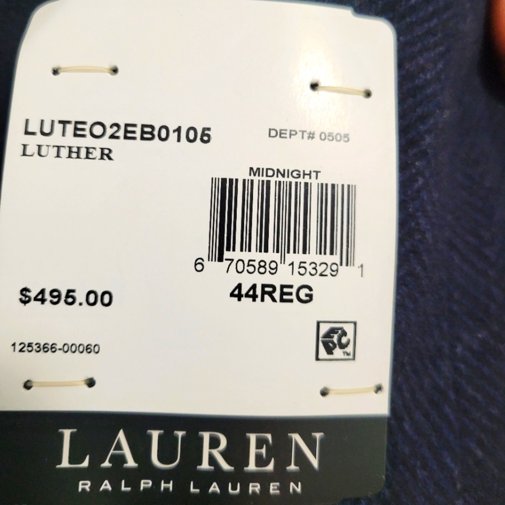 Ralph Lauren luxury overcoat 44 regular Luther Charcoal-NWT